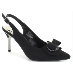 Torta Caliente Sandals Womens Front bow, Rhinestone ,stiletto 3" Size -11 M